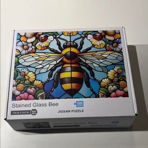 Stained Glass Bee Jigsaw Puzzle